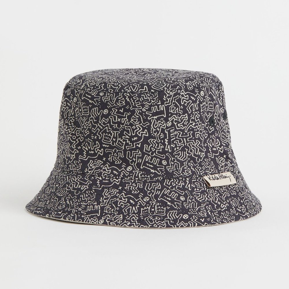 H&M Keith Haring Reversible Bucket Unisex Hat Bei… - image 3